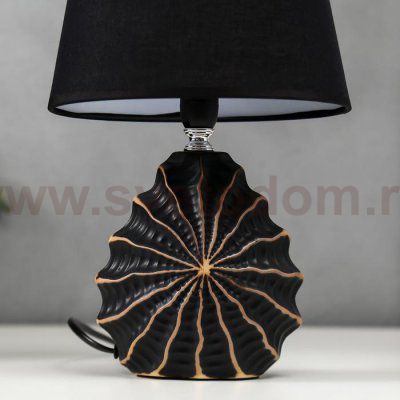 Лампа настольная 16242/1BK-GD E14 40Вт черно-золотой 15х20х31 см