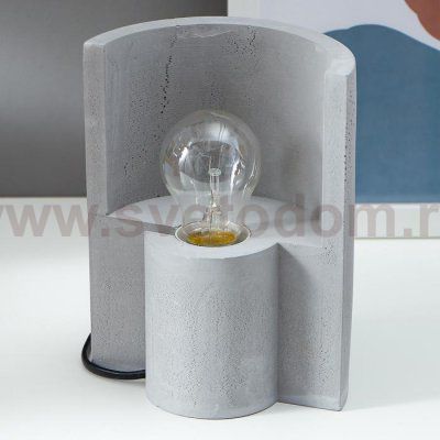 Настольная лампа 16247/1GR  Е27 60Вт серый 10х13,5х18 см