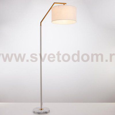 Торшер 19014/1WT E27 40Вт бело-золотой 55х55х168 см