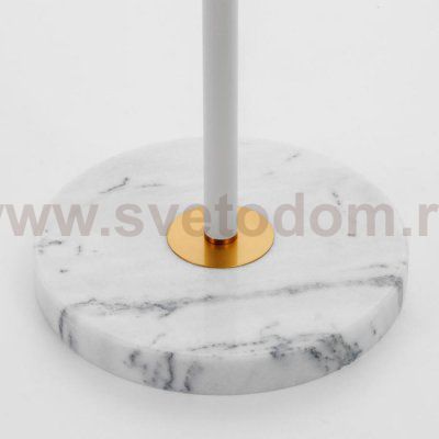 Торшер 19014/1WT E27 40Вт бело-золотой 55х55х168 см