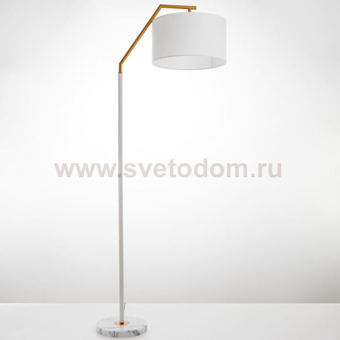 Торшер 19014/1WT E27 40Вт бело-золотой 55х55х168 см