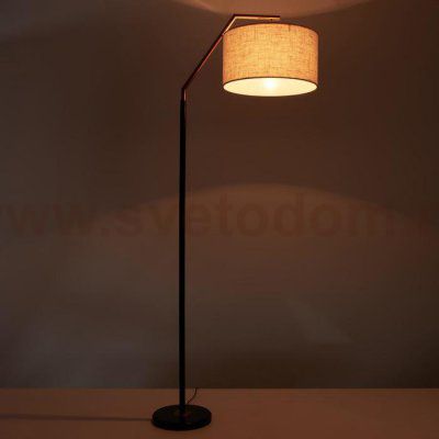 Торшер 19014/1BK E27 40Вт черно-золотой 55х55х168 см