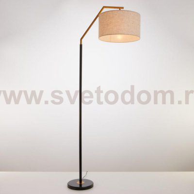 Торшер 19014/1BK E27 40Вт черно-золотой 55х55х168 см