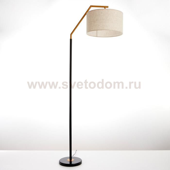 Торшер 19014/1BK E27 40Вт черно-золотой 55х55х168 см