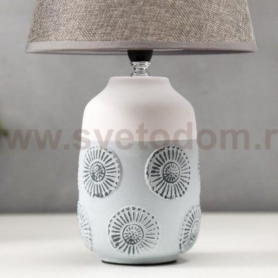 Лампа настольная 16253/1GR Е14 40Вт бело-серый 22,5х22,5х37 см
