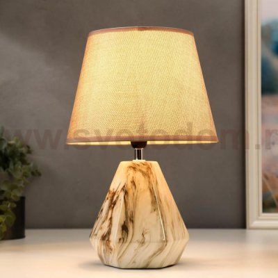 Лампа настольная 16254/1BG Е14 40Вт бежевый 23х23х35 см