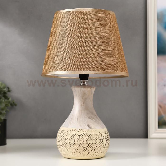 Лампа настольная 16256/1BG Е14 40Вт бежевый 25х25х38,5 см