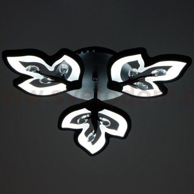 Люстра 1093/3BK LED 72Вт 3000-6000K диммер черный 50х50 см