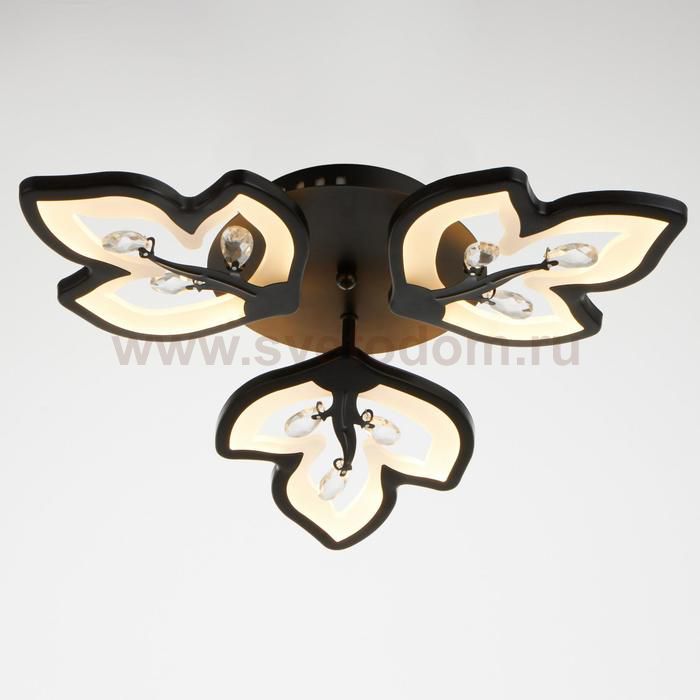 Люстра 1093/3BK LED 72Вт 3000-6000K диммер черный 50х50 см