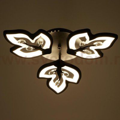 Люстра 1093/3BK LED 72Вт 3000-6000K диммер черный 50х50 см