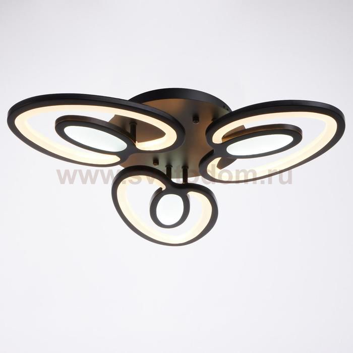 Люстра 1094/3BK LED 48Вт 3000-6000K диммер черный 50х50 см