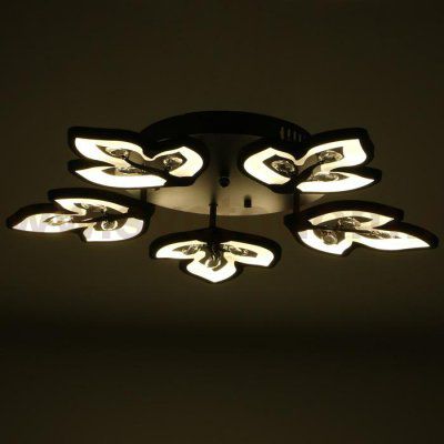 Люстра 1093/5BK LED 120Вт 3000-6000K диммер черный 55х55 см