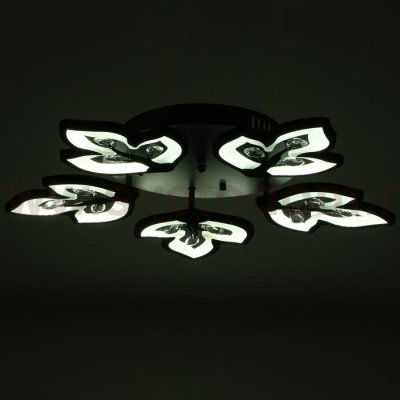 Люстра 1093/5BK LED 120Вт 3000-6000K диммер черный 55х55 см