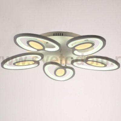 Люстра 1094/5WT LED 80Вт 3000-6000K диммер белый 55х55 см