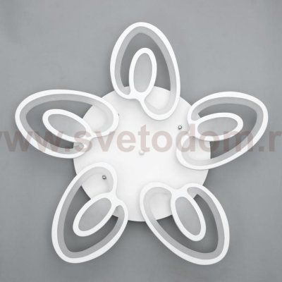 Люстра 1094/5WT LED 80Вт 3000-6000K диммер белый 55х55 см