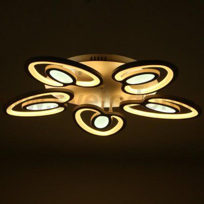 Люстра 1094/5WT LED 80Вт 3000-6000K диммер белый 55х55 см