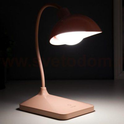Лампа настольная 16266/1 LED 3Вт АКБ диммер розовый 11х14,4х40 см