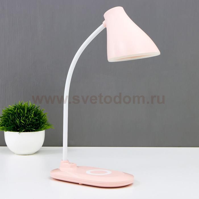 Лампа настольная 16267/1PK LED 3Вт 3 режима USB розовый 9,7х18х43 см