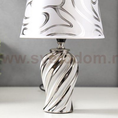 Лампа настольная 16268/1WT+CR Е14 40Вт бело-хромовый 20х20х33 см