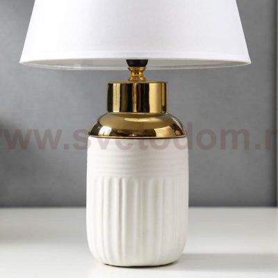 Лампа настольная 16271/1 Е14 40Вт бело-золотой 24х24х39 см