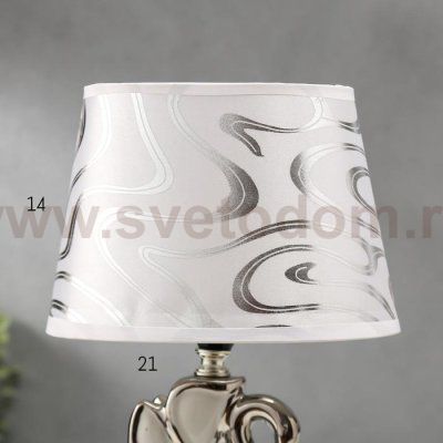 Лампа настольная 16274/1WT+CR Е14 40Вт бело-хромовый 14х20х31 см