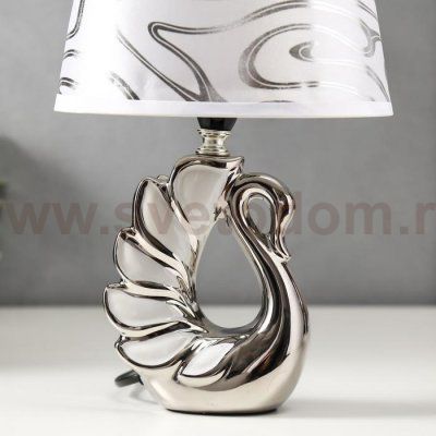 Лампа настольная 16274/1WT+CR Е14 40Вт бело-хромовый 14х20х31 см