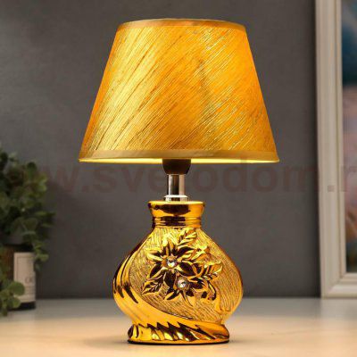 Лампа настольная 16277/1GD Е14 40Вт золото 17х17х26 см