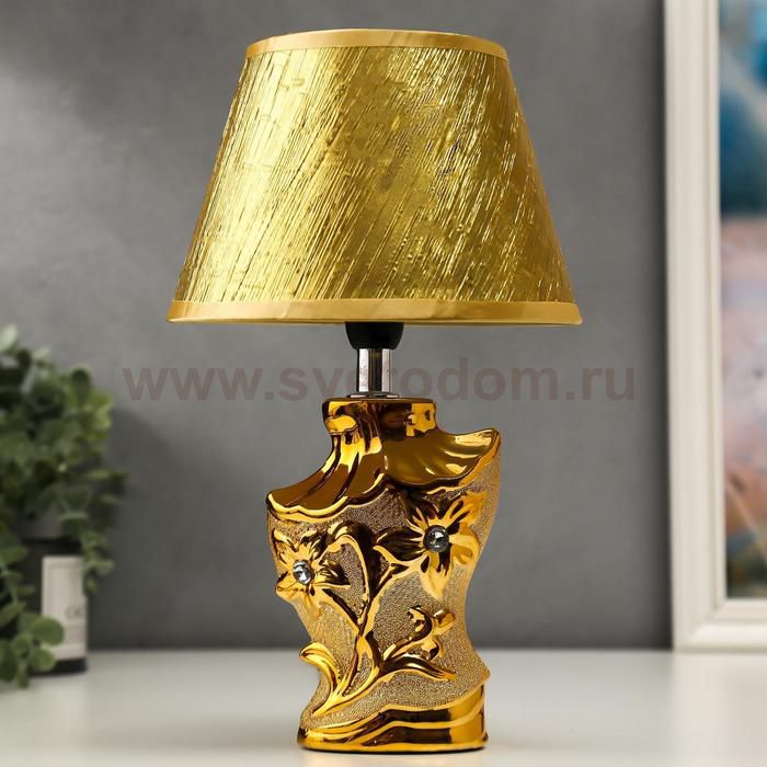 Лампа настольная 16278/1GD Е14 40Вт золото 17х17х29 см