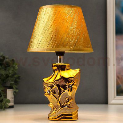 Лампа настольная 16278/1GD Е14 40Вт золото 17х17х29 см