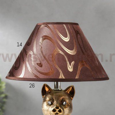 Лампа настольная 16279/1BR+GD Е14 40Вт коричнево-золотой 25х25х34 см