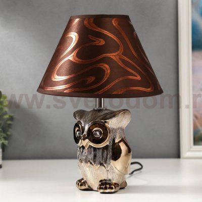 Лампа настольная 16280/1BR+GD Е14 40Вт коричнево-золотой 22х22х30 см