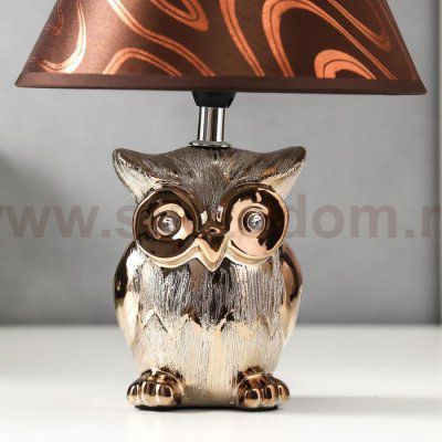 Лампа настольная 16280/1BR+GD Е14 40Вт коричнево-золотой 22х22х30 см