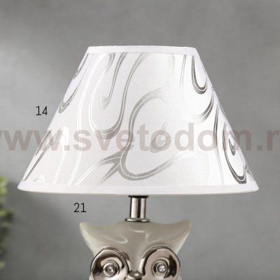 Лампа настольная 16280/1WT+CR Е14 40Вт бело-хромовый 22х22х30 см