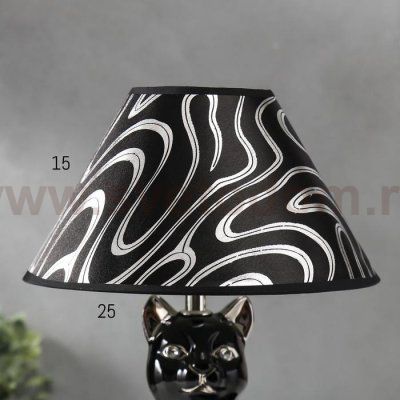 Лампа настольная 16279/1BK+CR Е14 40Вт черно-хромовый 25х25х34 см