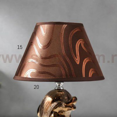 Лампа настольная 16280/1BR+GD Е14 40Вт коричнево-золотой 20х20х28 см