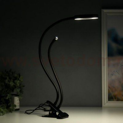 Настольная лампа 16283/1 LED USB черный 11х9х67 см