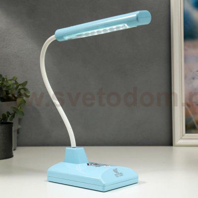 Лампа настольная 16291/1BL 16хLED 2Вт 2 режима USB АКБ синий 9х12х46 см