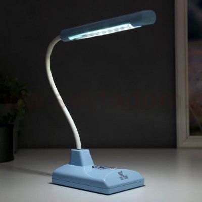 Лампа настольная 16291/1BL 16хLED 2Вт 2 режима USB АКБ синий 9х12х46 см