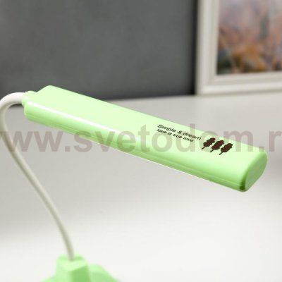Лампа настольная 16291/1GR 16хLED 2Вт 2 режима USB АКБ зеленый 9х12х46 см