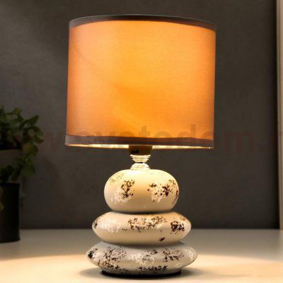 Лампа настольная 16295/1 E14 40Вт бело-серый 15х15х26 см