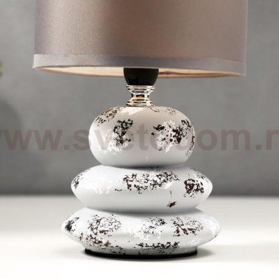 Лампа настольная 16295/1 E14 40Вт бело-серый 15х15х26 см