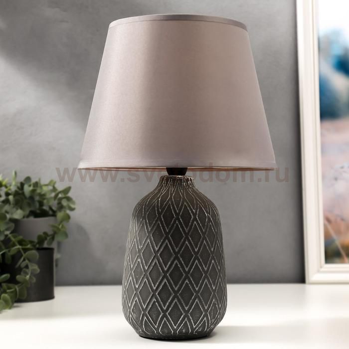 Лампа настольная 16298/1GR E14 40Вт серый 23,5х22,5х34,5 см