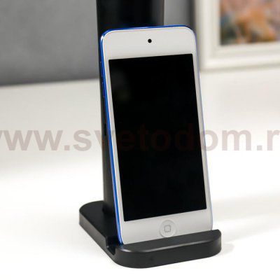 Лампа настольная сенсорная 1522/1BK 10хLED 5Вт АКБ USB 3 режима черный 6,5х9х25,5 см