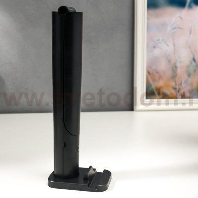 Лампа настольная сенсорная 1522/1BK 10хLED 5Вт АКБ USB 3 режима черный 6,5х9х25,5 см