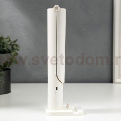 Лампа настольная сенсорная 1522/1WT 10хLED 5Вт АКБ USB 3 режима белый 6,5х9х25,5 см