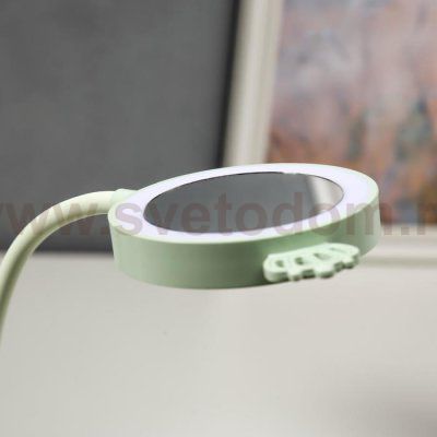 Лампа настольная сенсорная 1523/1GR 30хLED 3Вт АКБ USB 2 режима зеленый 10х10х41 см