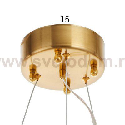 Люстра 1172/1 LED 75Вт золото 60х60х20 см