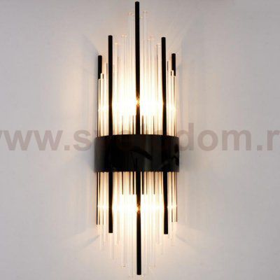 Бра 1168/2BK Е14 40Вт черный 20х60 см