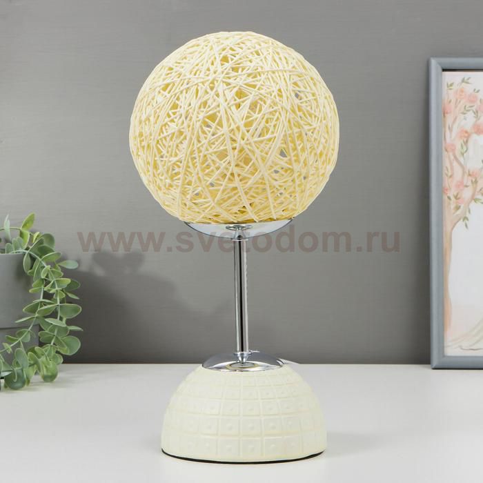 Лампа настольная 16335/1 E14 40Вт бежевый 15х15х31 см