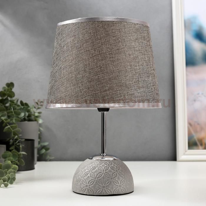 Лампа настольная 16337/1 E14 40Вт серо-хромовый 20х20х31 см